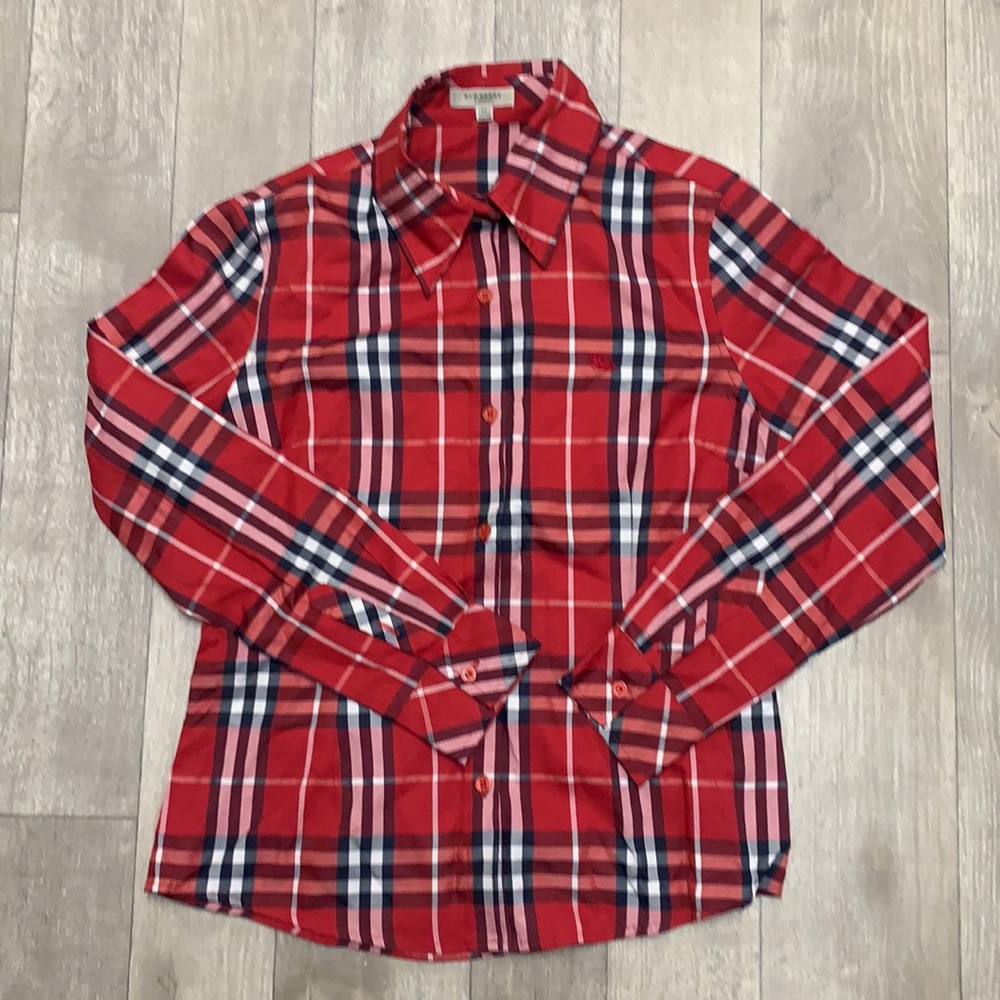 Womens Burberry Casual Button Up Shirt